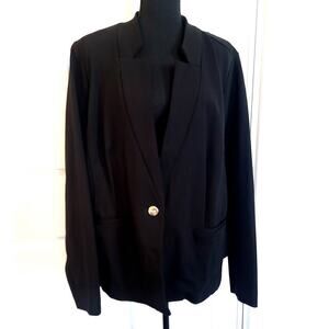 Eloquii Black Single-Button Blazer